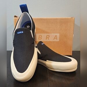 OBRA slip on canvas black/blue/ off white mens size 10.5